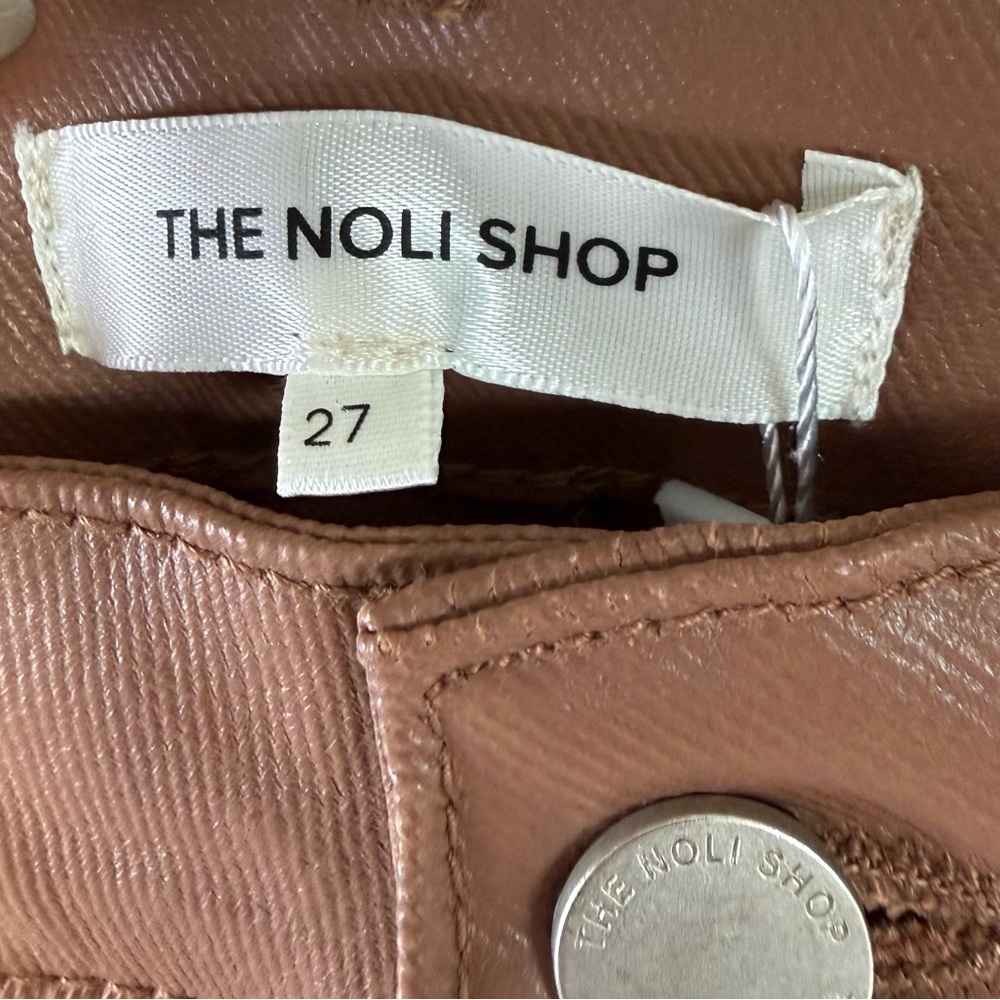 New The Noli Shop Aria Coated Bootcut Flare Jean Mocha Mousse NWT Women’s 27 - Picture 8 of 14